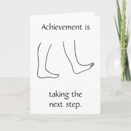 成就は次のステップを踏んでいる。おめでとうカード カード