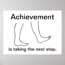 成果は次のステップを取っているポスター