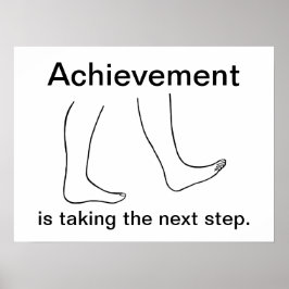 成果は次のステップを取っているポスター ポスター