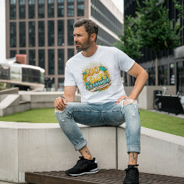 成果学100日おもしろい卒業 Tシャツ