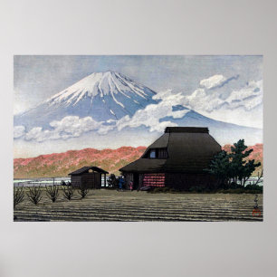 成瀬川からの富士山　川瀬巴水 1952 ポスター