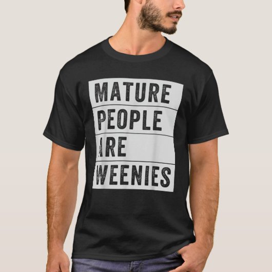 成熟した人々は皮肉なおもしろいパパジョーク Tシャツ (正面)