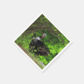 成熟した雄の野生の七面鳥 – 感謝祭 スタンダードカクテルナプキン (角)