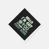 成熟プン笑わされるデートすることジョークこんにちはIm Sh スタンダードカクテルナプキン (角)