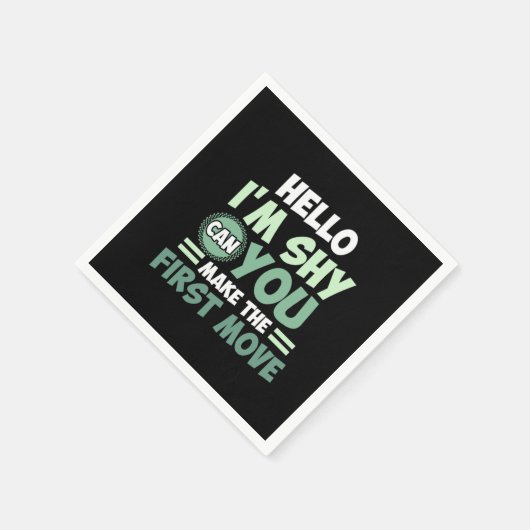 成熟プン笑わされるデートすることジョークこんにちはIm Sh スタンダードカクテルナプキン (角)