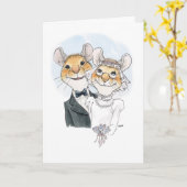 成熟結婚したカップルのカードおめでとう カード (黄色い花)