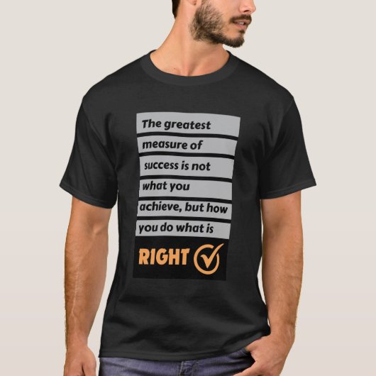 成素晴らし功の尺度は正しいことをする。 Tシャツ (正面)