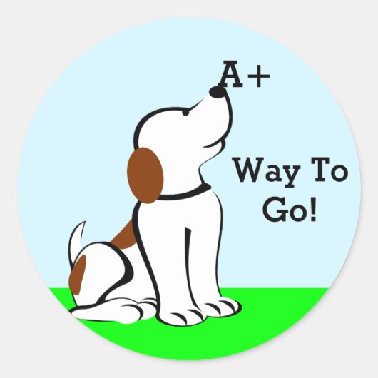 成績優秀賞シール ラウンドシール (正面)