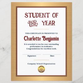 成績証明書の学生カスタム