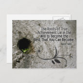 成績証明書の感動的ルーツ ポストカード (正面/裏面)