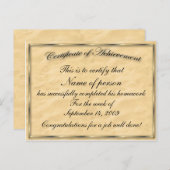 成績証明書テンプレート ポストカード (正面/裏面)