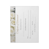 成績証明書 – バラ ノートパッド (回転)