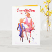 成誇りを持った功おめでとう カード (黄色い花)