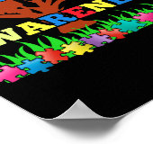 成長あなたの認識度自閉症のパズルツリー ポスター (角)