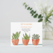 成長したオレンジ色のお知らせはがき ポストカード (スタンド正面)