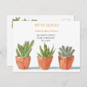 成長したオレンジ色のお知らせはがき ポストカード (正面/裏面)