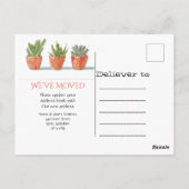 成長したオレンジ色のお知らせはがき ポストカード (裏面)