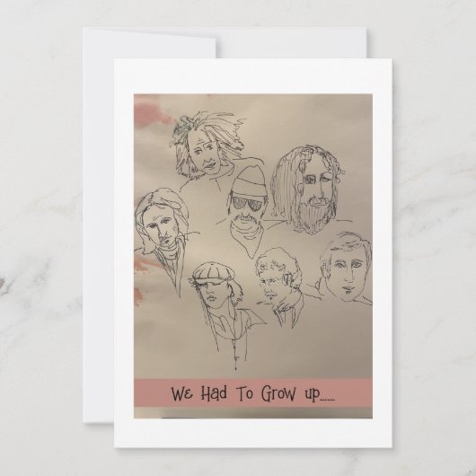 成長しなければならなかった誕生日カード！ 招待状 (正面)