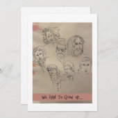 成長しなければならなかった誕生日カード！ 招待状 (正面/裏面)