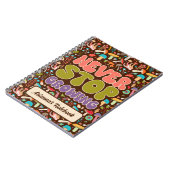 成長しストップないきのこのスパイラル写真ノートブック ノートブック (左側)