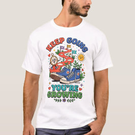 成長し続ける モチベーションあふれるスクールTシャツ Tシャツ