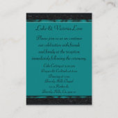 成長し過ぎたゴシック様式のグリーン&ブラック庭園の結婚式 エンクロージャーカード (裏面)