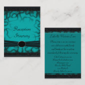 成長し過ぎたゴシック様式のグリーン&ブラック庭園の結婚式 エンクロージャーカード (正面/裏面)