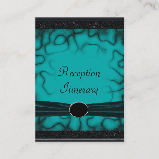 成長し過ぎたゴシック様式のグリーン&ブラック庭園の結婚式 エンクロージャーカード (正面)