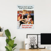 成長し、自分自身の生産ができる ポスター (ホームオフィス)