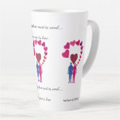 成長するハートとラブラテマグカップ カフェラテマグ (右アングル)