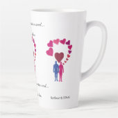 成長するハートとラブラテマグカップ カフェラテマグ (右)