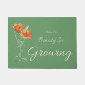 成長するフローラトラのユリに美しいがある ドアマット (正面)