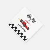 成長する二人の高速レースカーボーイ男の子2歳の誕生日 スタンダードカクテルナプキン (角)