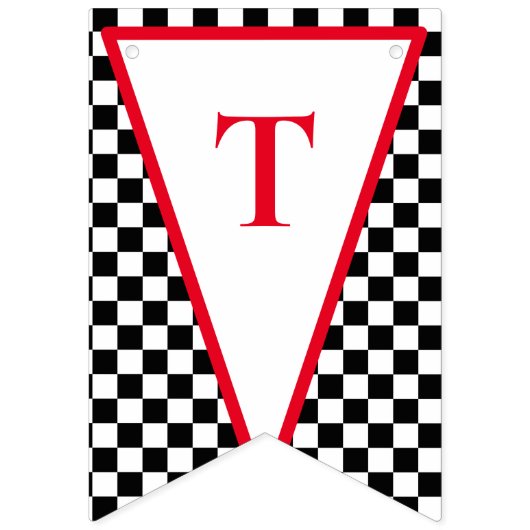 成長する二人の高速レースカーボーイ男の子2歳の誕生日 バンティングフラッグ (第1の旗)