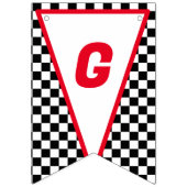 成長する二人の高速レースカーボーイ男の子2歳の誕生日 バンティングフラッグ (第1の旗)