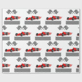 成長する二人の高速レースカーボーイ男の子2歳の誕生日 ラッピングペーパー (フラット)