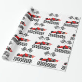 成長する二人の高速レースカーボーイ男の子2歳の誕生日 ラッピングペーパー (アンロールド)