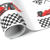 成長する二人の高速レースカーボーイ男の子2歳の誕生日 ラッピングペーパー (ロールコーナー)