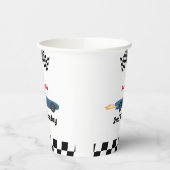 成長する二人の高速レースカーボーイ男の子2歳の誕生日 紙コップ (左)