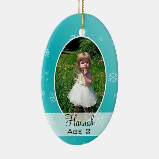 成長する子供たち数々の – 写真クリスマスオーナメント セラミックオーナメント (右)