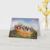 成長する子犬ArtCard カード (黄色い花)