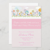 成長する庭のベビーシャワーの招待 招待状 (正面/裏面)