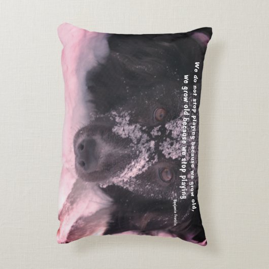 成長する感動的古い引用文縁どコリー アクセントクッション (裏面(縦))