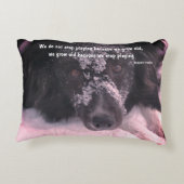 成長する感動的古い引用文縁どコリー アクセントクッション (裏面)