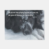 成長する感動的古い引用文縁どコリー ドアマット (正面)