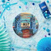 成長する橋のファンタジーシティディナープレート ペーパープレート (パーティー)