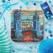 成長する橋のファンタジーシティディナープレート ペーパープレート (パーティー)