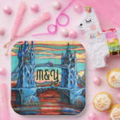 成長する橋のファンタジーシティディナープレート ペーパープレート (パーティー)