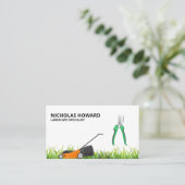 成長する草 |芝刈り機 |園芸用シアーズ 名刺 (スタンド正面)