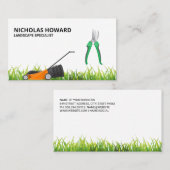 成長する草 |芝刈り機 |園芸用シアーズ 名刺 (正面/裏面)